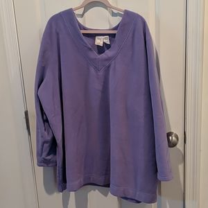 Romans plus size women's purple sweater 4x
